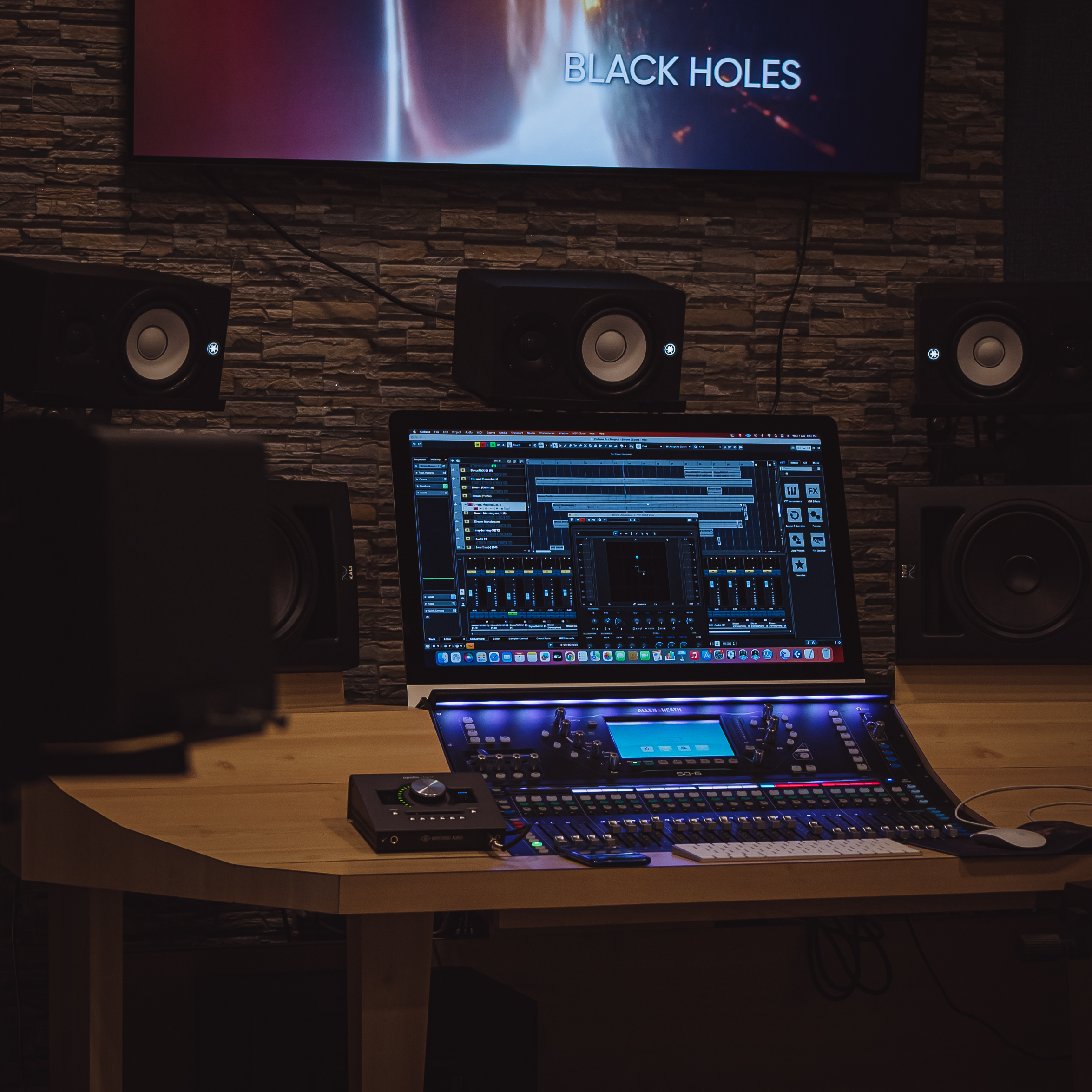 Dolby Atmos mixing console at Seven Stones Studio